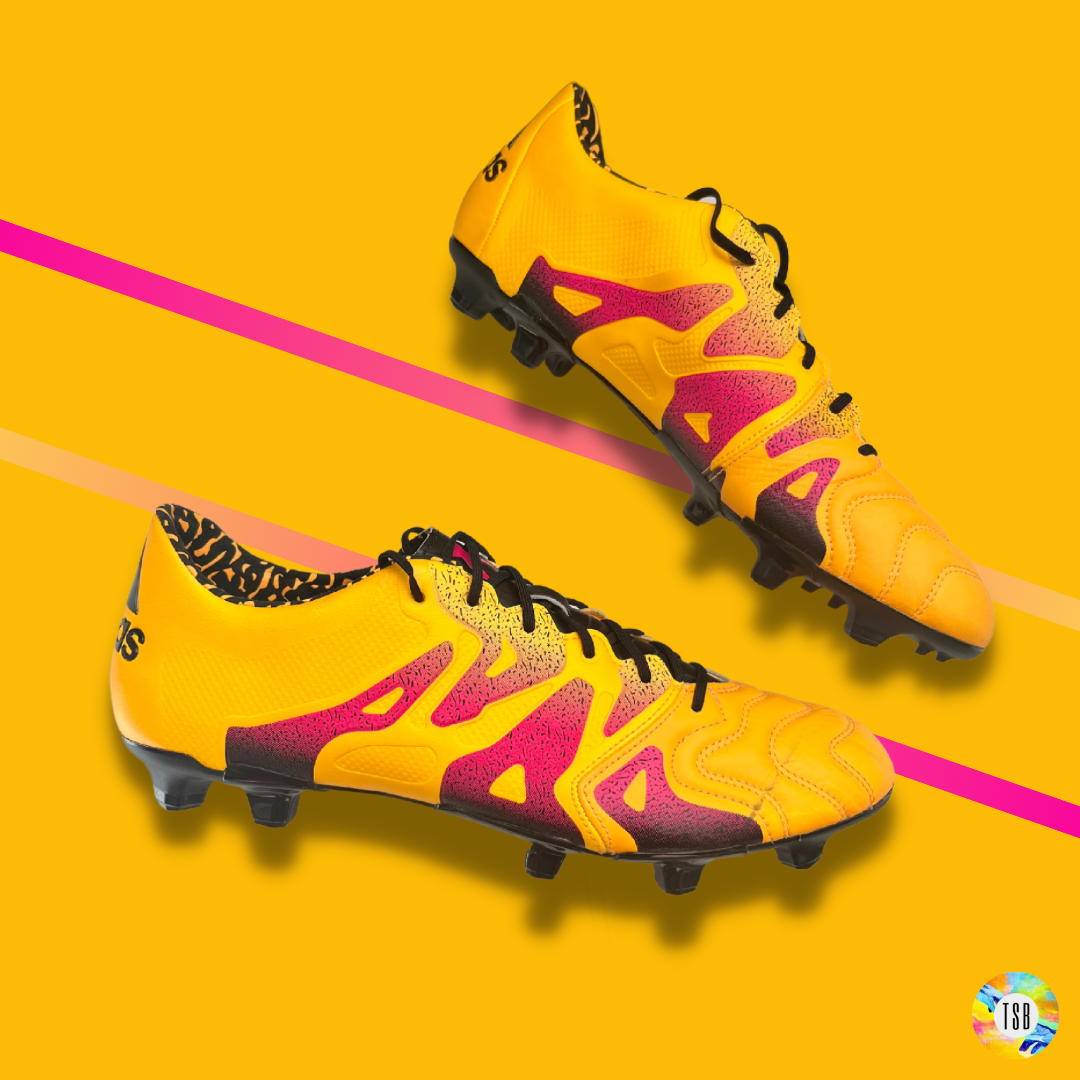 adidas X 15.1 Leather FG/AG - Solar Gold/Core Black/Shock Pink