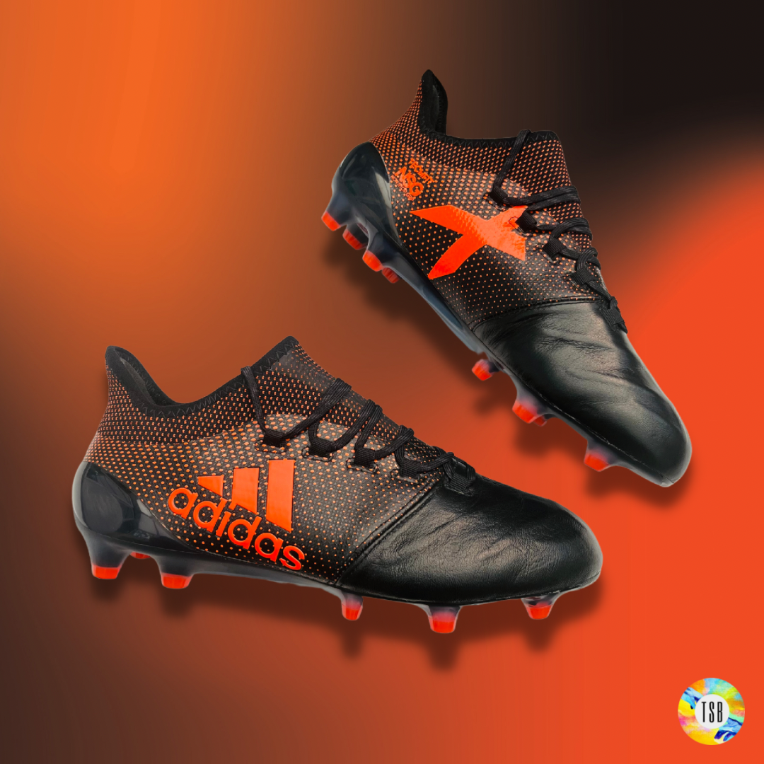 adidas X 17.1 FG leather - Core Black/Solar Red/Solar Orange