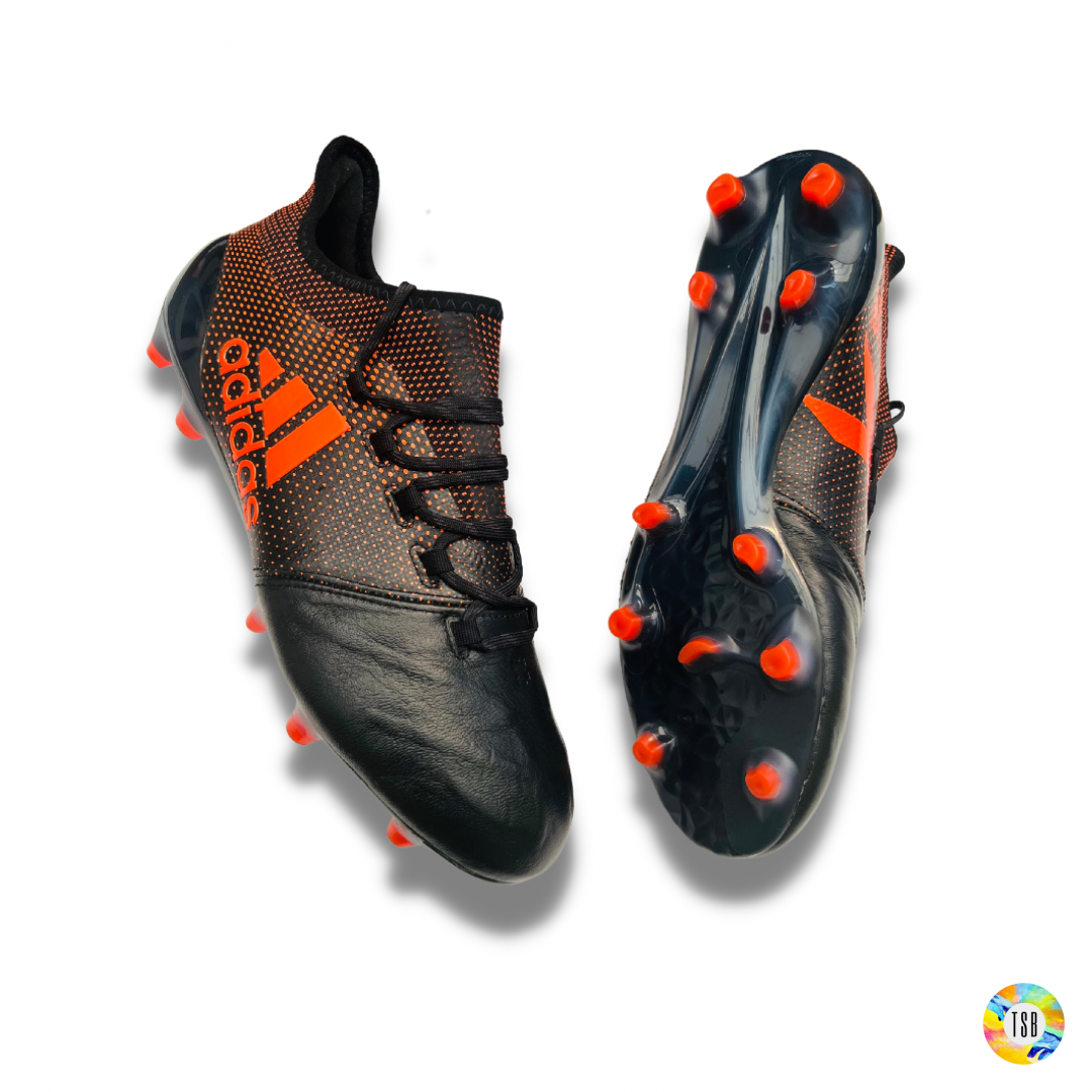 adidas X 17.1 FG leather - Core Black/Solar Red/Solar Orange