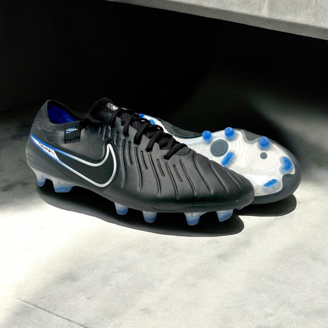 Nike Tiempo Legend X 10 Elite FG- Black/Chrome/Blue