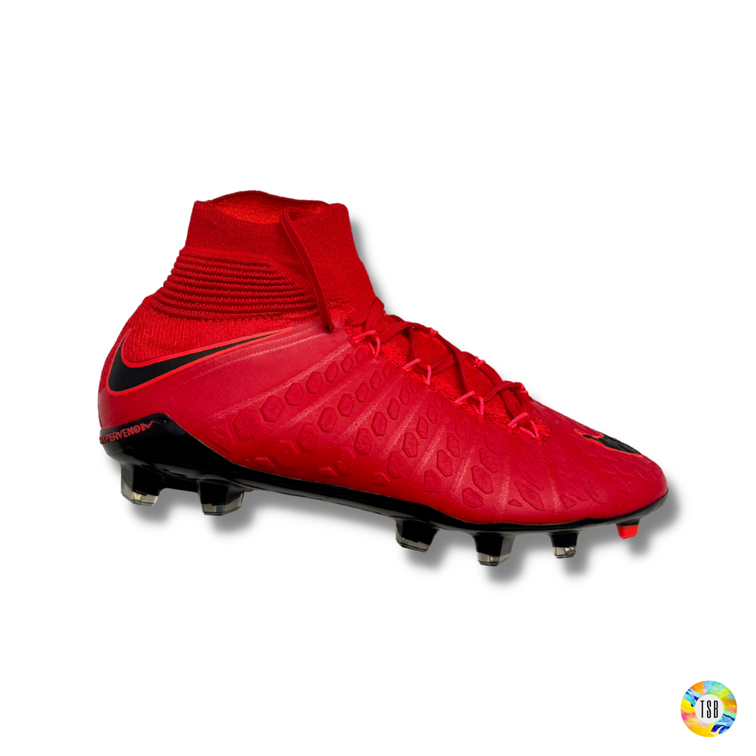 Nike Hypervenom Phantom 3 DF FG Fire University Red Black Kids