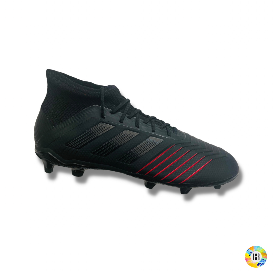Adidas Predator 19.1 Junior Firm Ground Artificial Grass Core Black Red