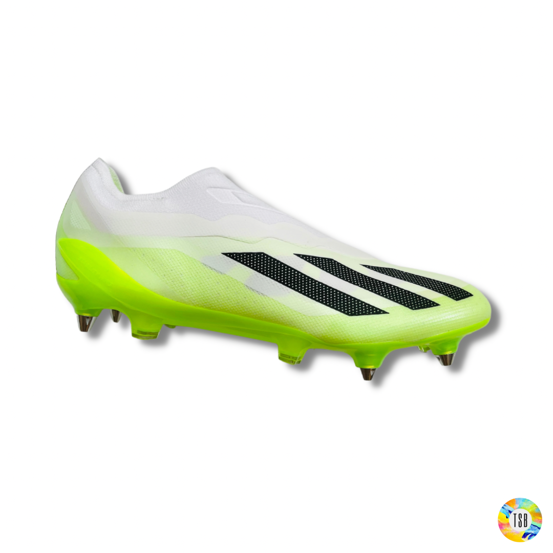 adidas X Crazyfast.1 LL laceless SG White Core Black Lucid Lemon