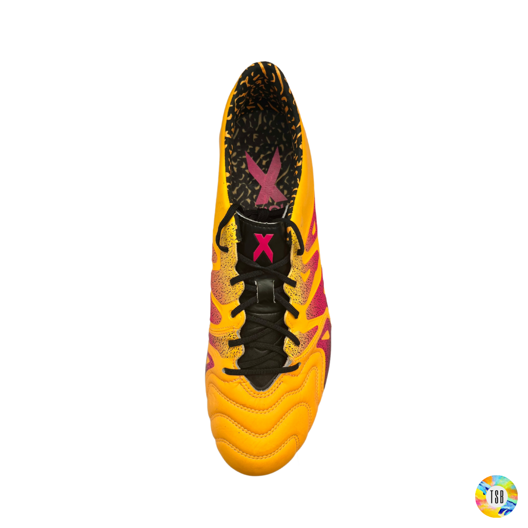 adidas X 15.1 Leather FG/AG - Solar Gold/Core Black/Shock Pink