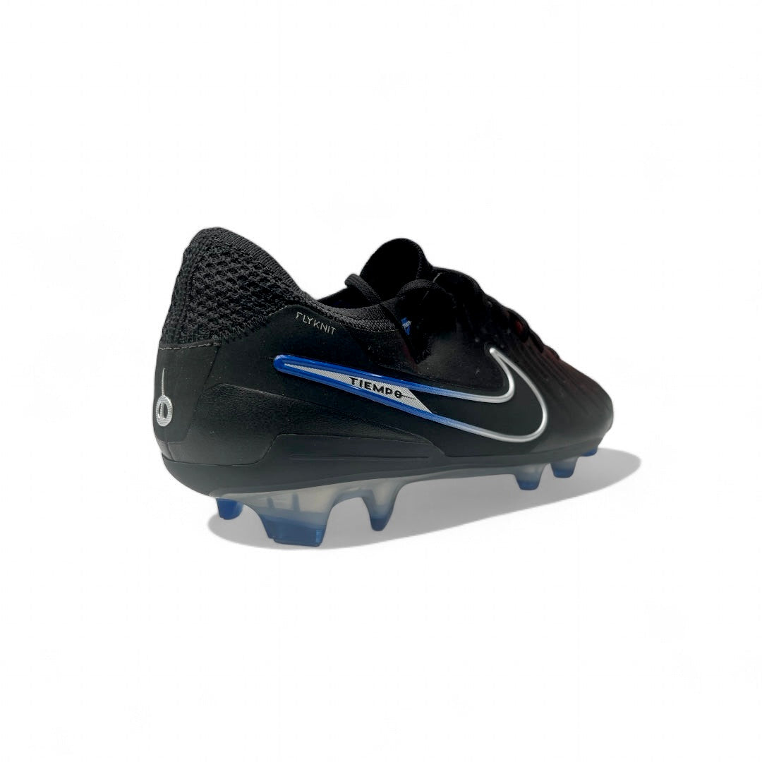 Nike Tiempo Legend X 10 Elite FG- Black/Chrome/Blue