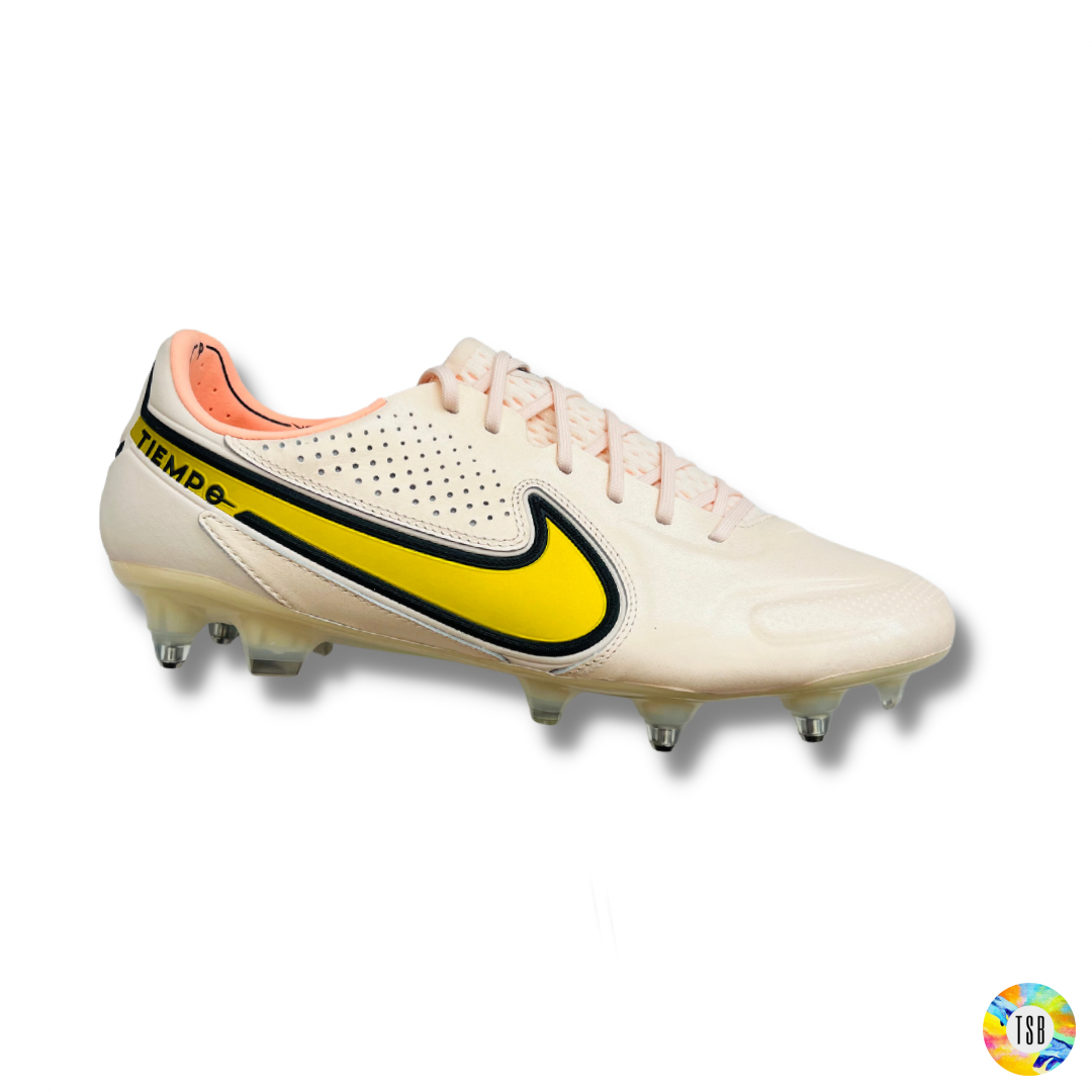 Nike tiempo yellow and sales orange