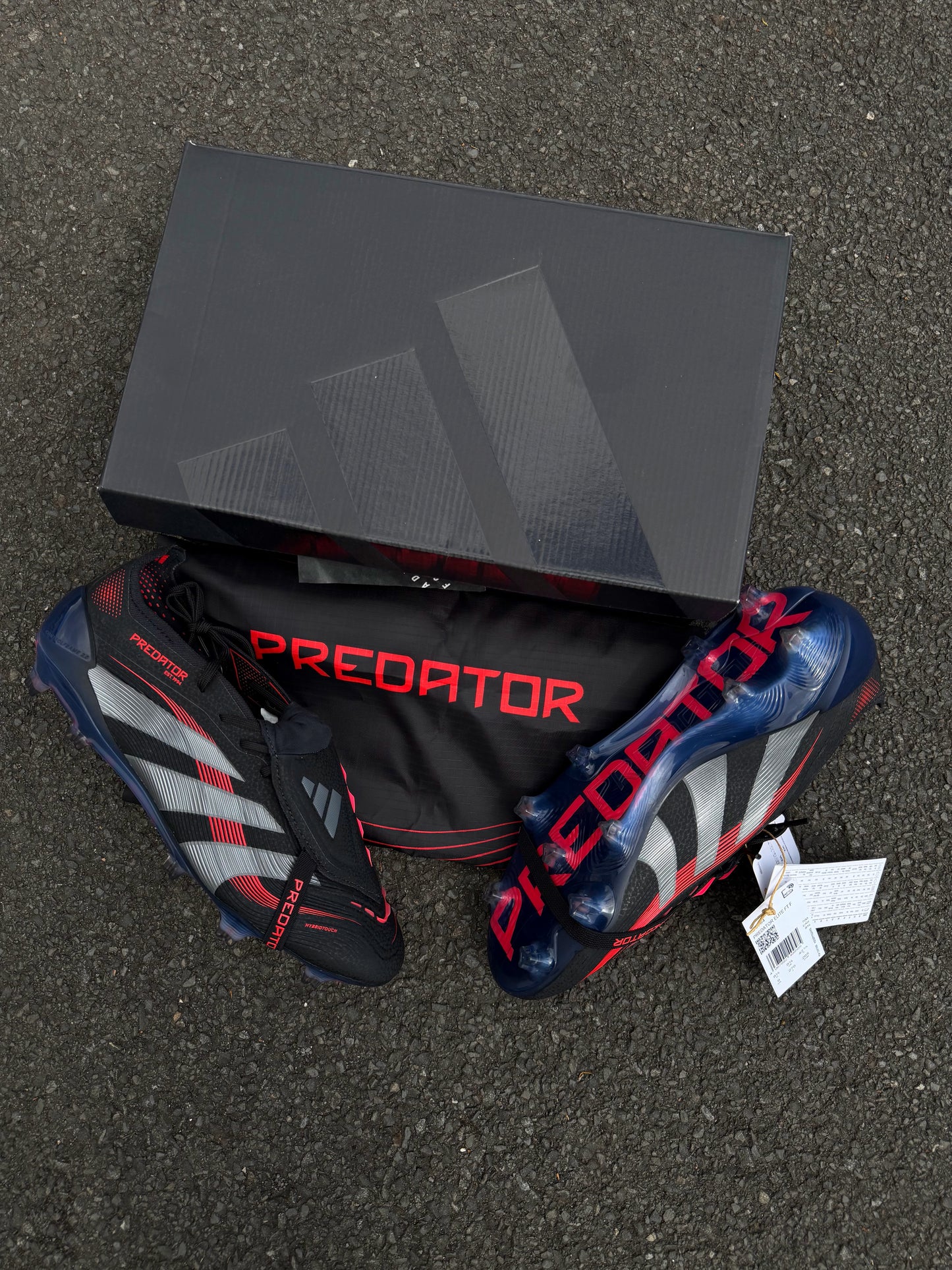 Adidas Predator Elite FT FG - Black/Grey/Red 'Stealth Victory' Pack