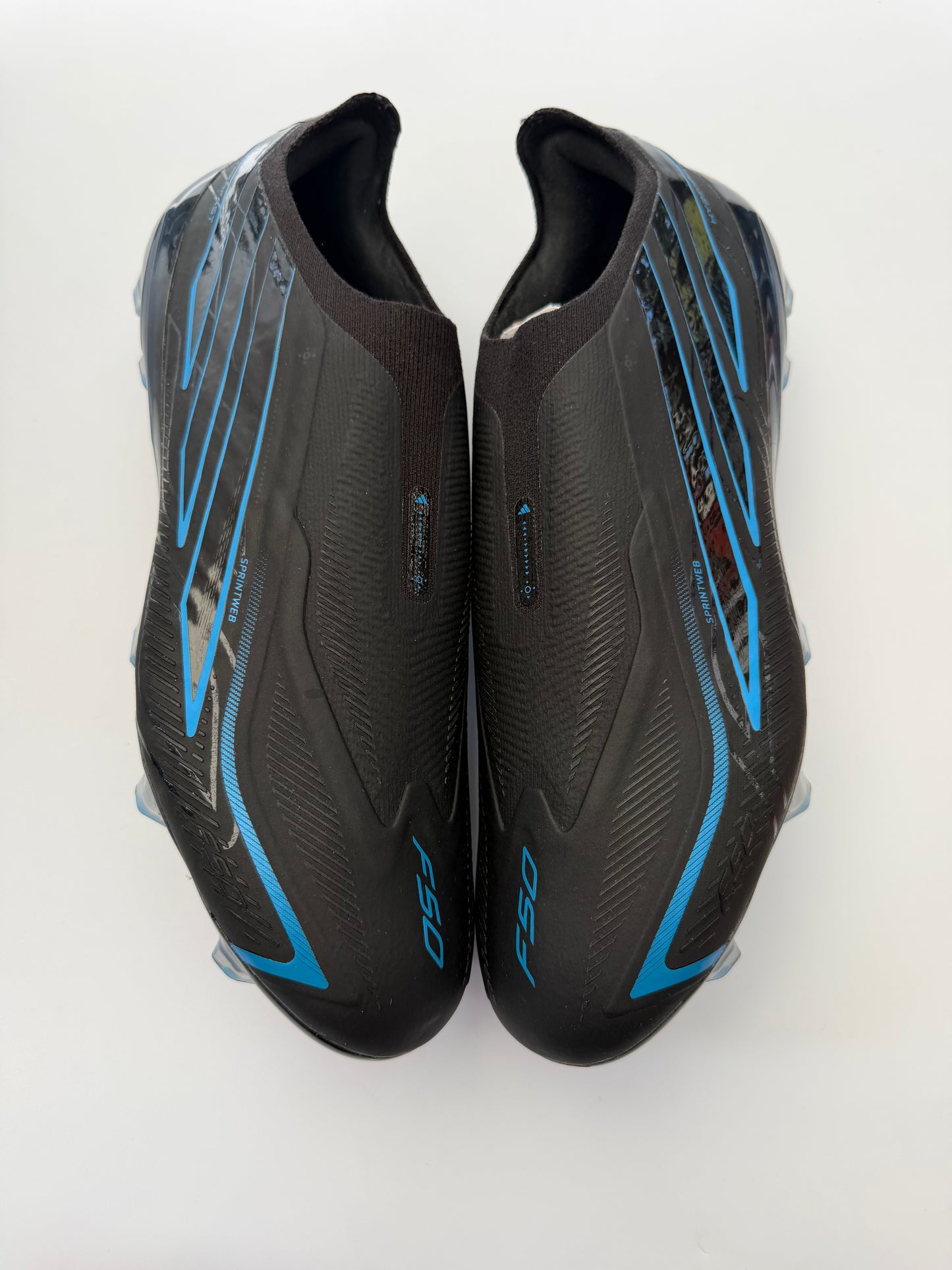 Adidas F50 Hyperfast Elite Laceless FG Core Black/Core Black/Lucid Ray Blue
