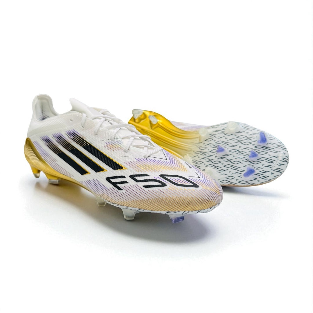 Adidas F50 Elite FG 'Road to Glory' Pack - White/Core Black/Met Gold