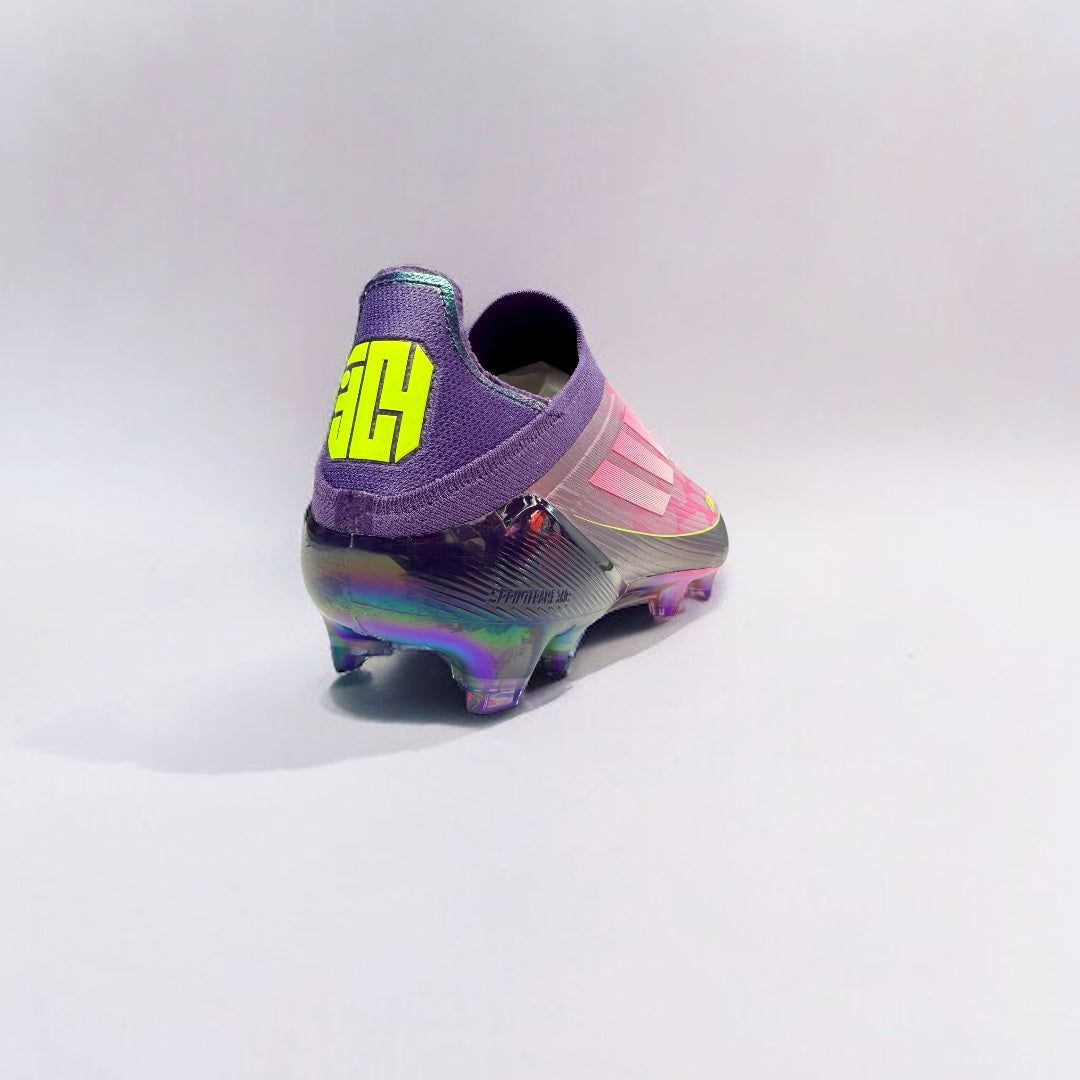 Adidas F50 Laceless LY Limited Edition - Purple / Cloud White / Lucid Lemon