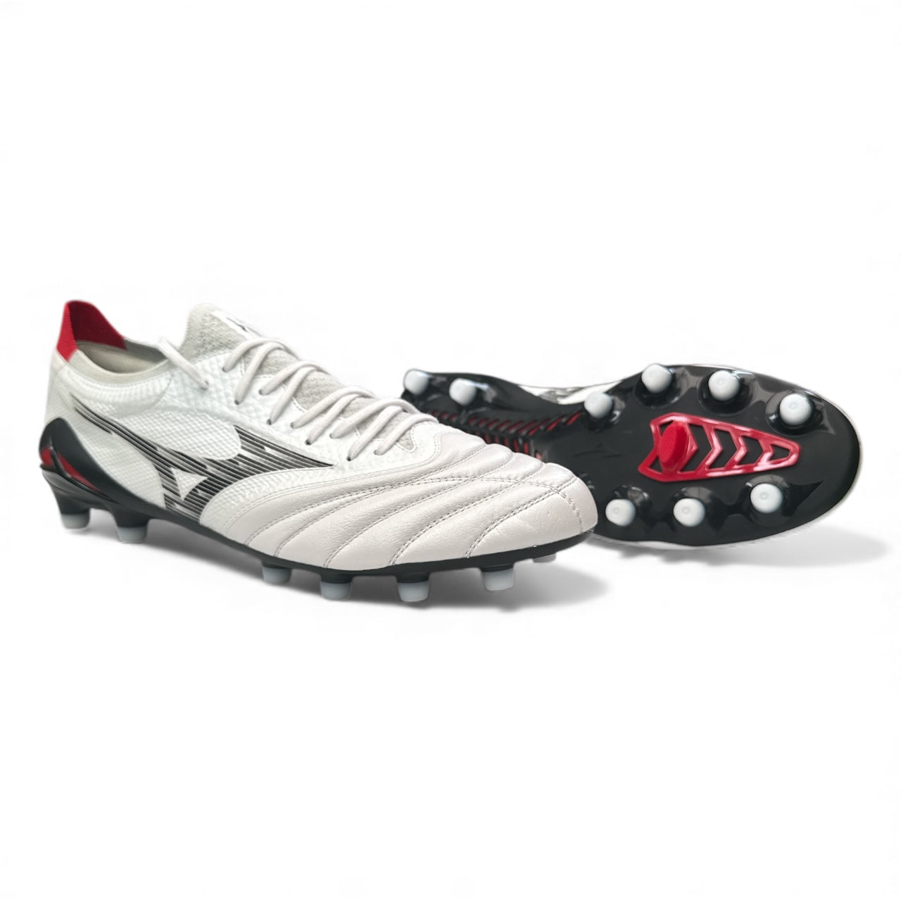 MIZUNO MORELIA NEO IV BETA ELITE FG White/Black/Chalk Red
