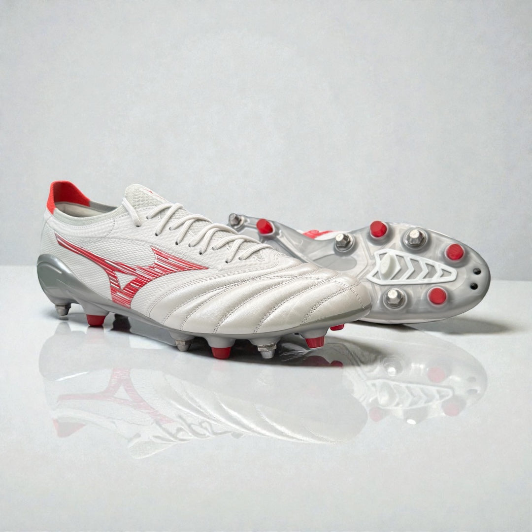 MIZUNO MORELIA NEO IV BETA MADE IN JAPAN SG - White/Radiant Red/ Hot Coral