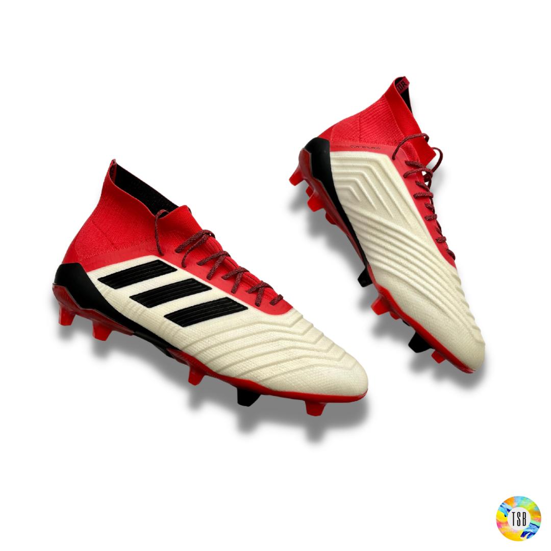 Adidas Predator 18.1 Firm Ground - White/Red/Black - TopSpecBoots