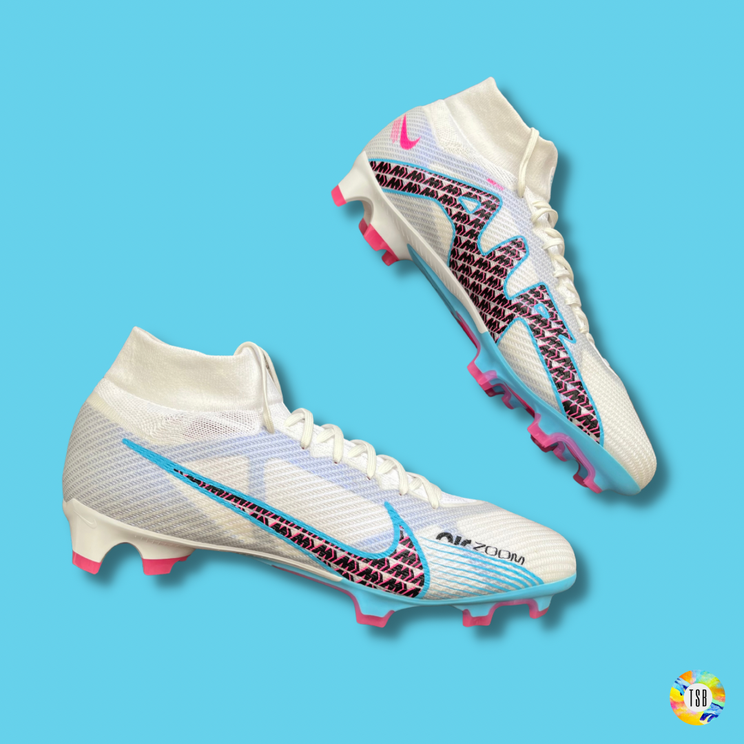 Football Boots Nike Air Zoom Mercurial Superfly 9 Pro AG-Pro White-Baltic  Blue-Pink Blast - Fútbol Emotion