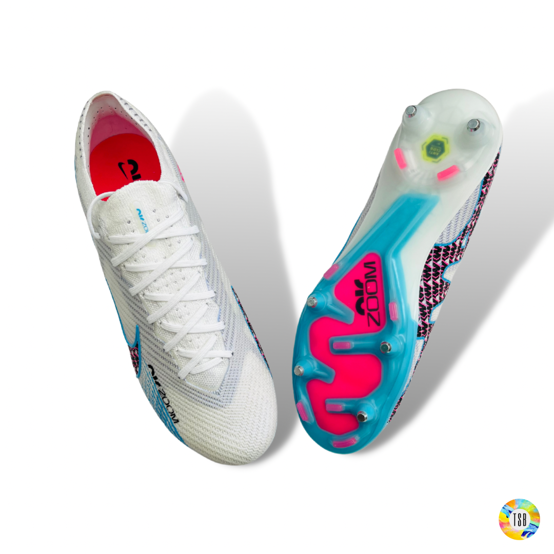 Nike Zoom Mercurial Vapor 15 Elite SG-Pro - White/Pink Blast/Indigo Haze/Baltic Blue