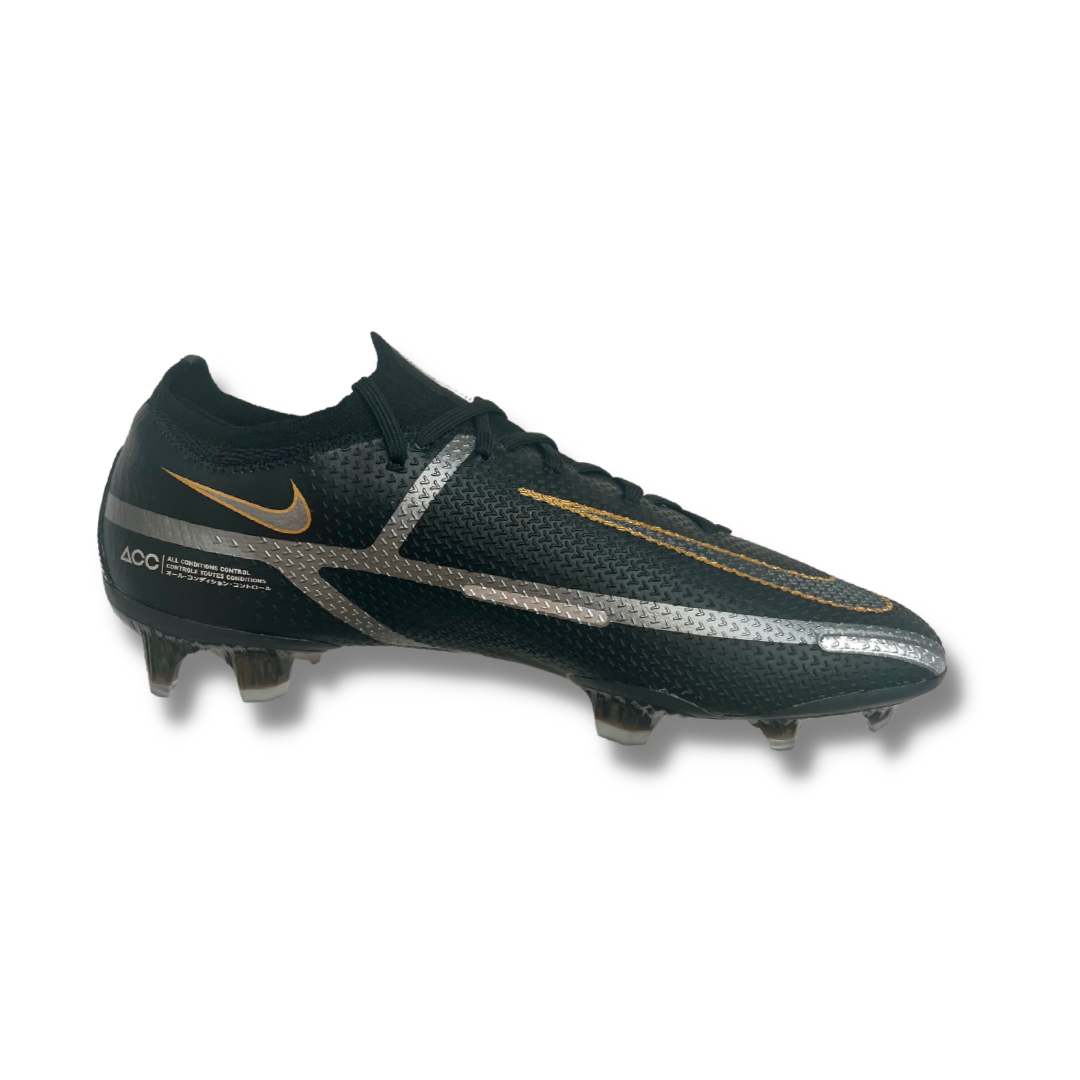 Nike Phantom GT2 Elite FG - Black/Metallic Dark Grey/Metallic Gold