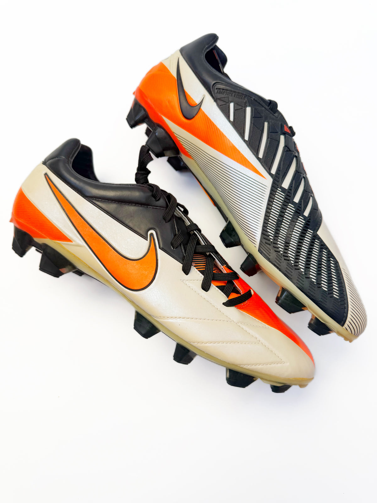NIKE Total 90 T90 Laser 4 FG - White / Total Orange / Black