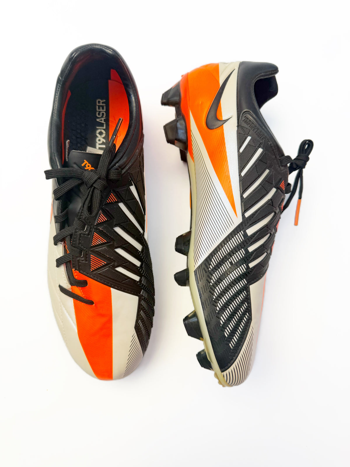 NIKE Total 90 T90 Laser 4 FG - White / Total Orange / Black