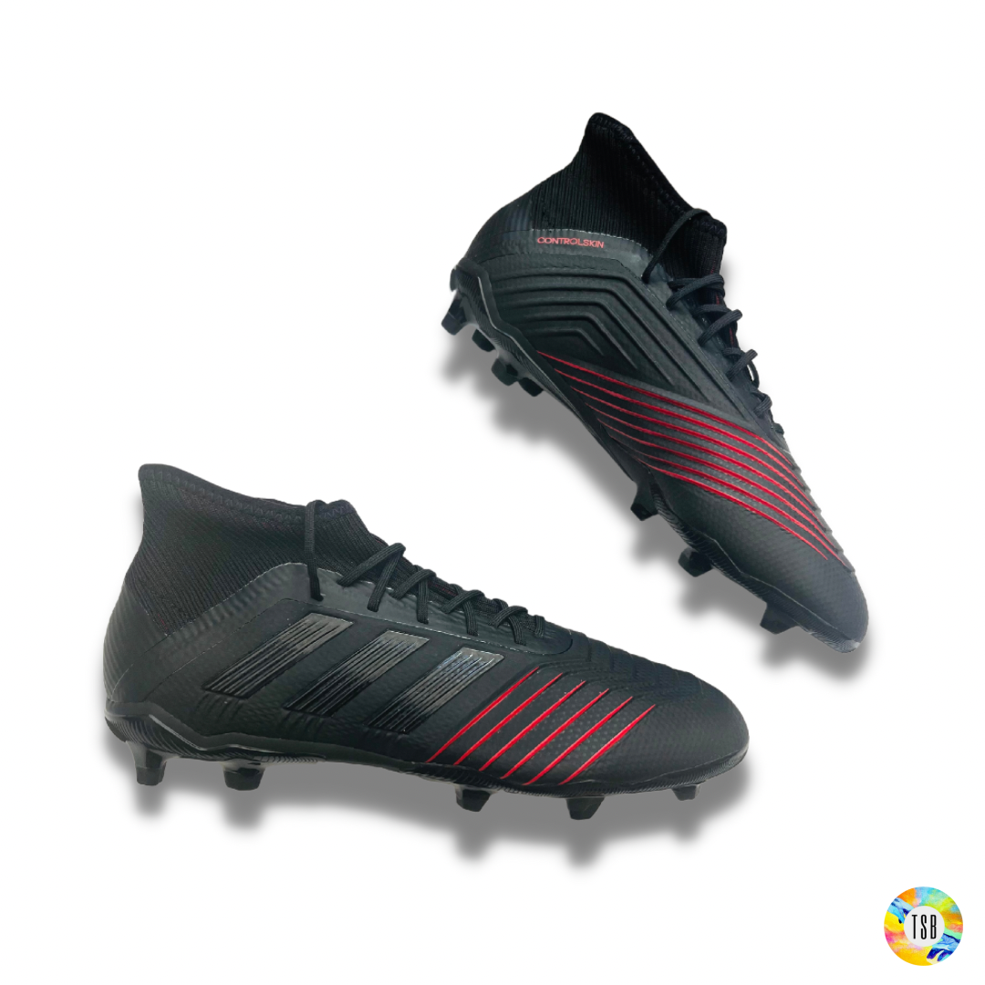 Adidas Predator 19.1 Junior Firm Ground/Artificial Grass - Core Black/Red - TopSpecBoots