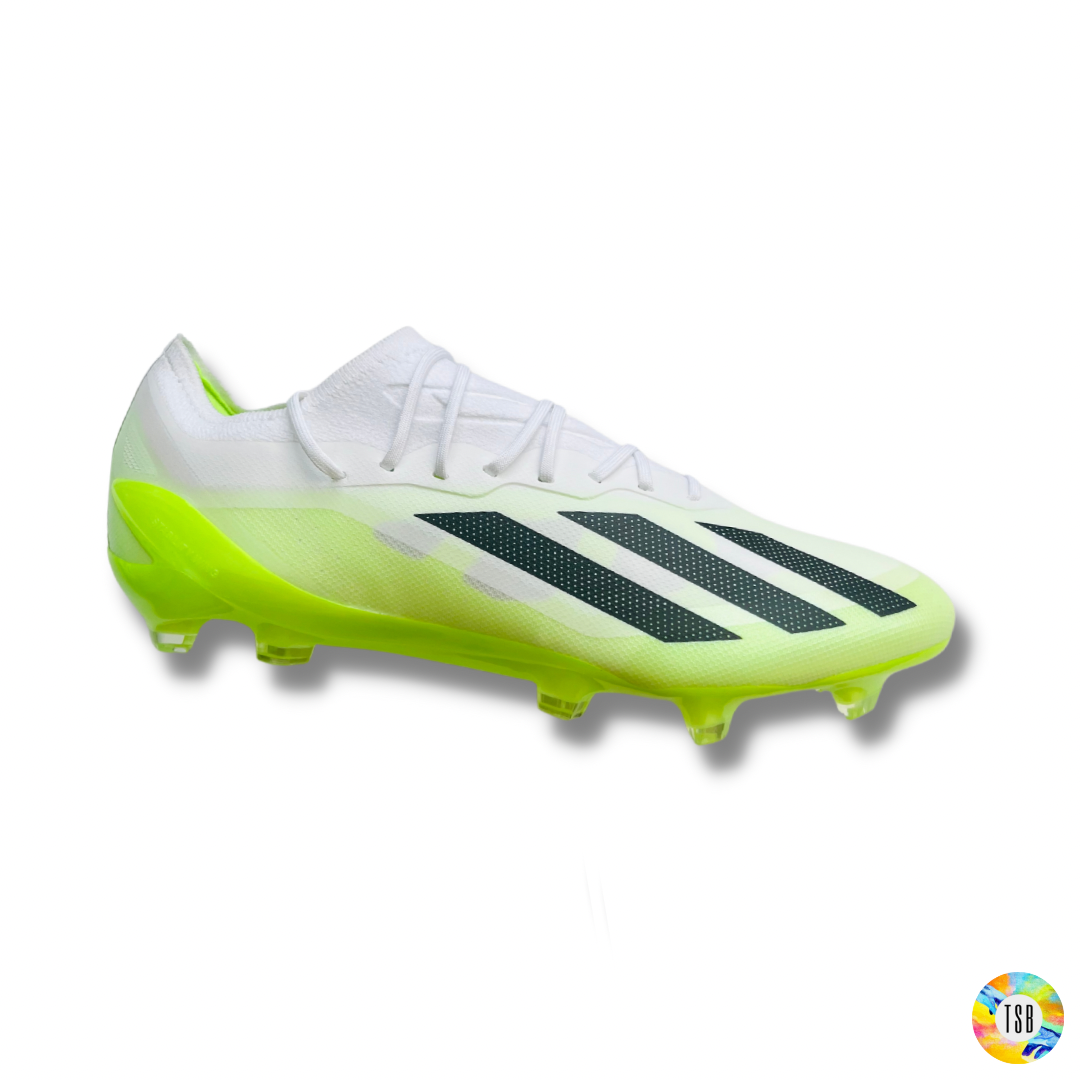 adidas X Crazyfast.1 FG White/Core Black/Lucid Lemon