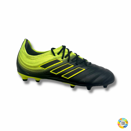 Adidas Copa 19.1 Junior Firm Ground/Artificial Grass- Black/Yellow - TopSpecBoots