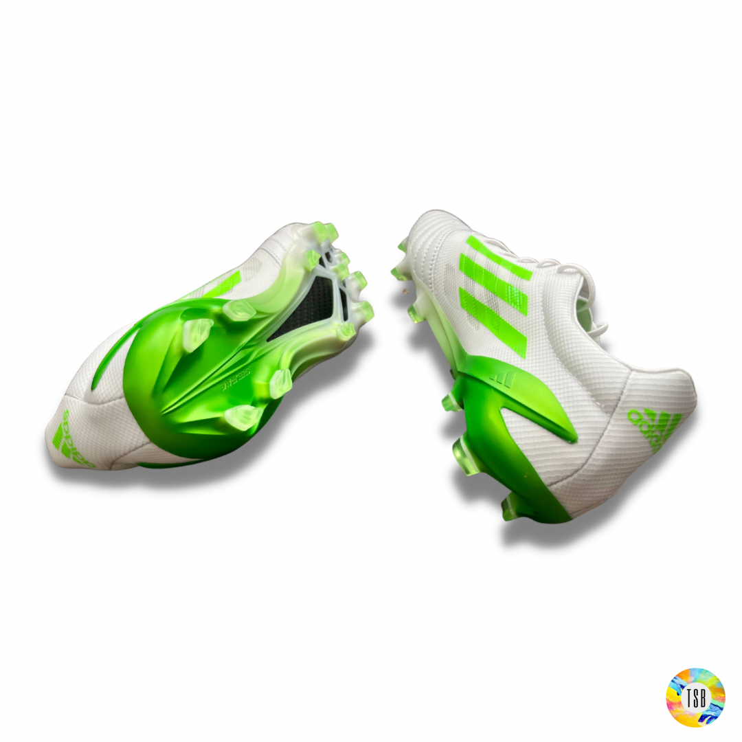 adidas X 99 Speedportal Leather 1 FG in Ftwr White/Solar Green/Ftwr White - TopSpecBoots