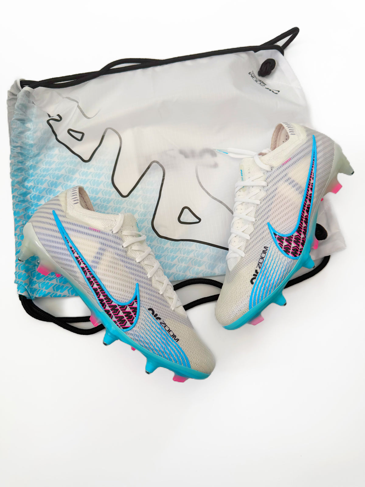 Nike Zoom Mercurial Vapor 15 Elite SG- White/Pink Blast/Indigo Haze/Baltic Blue