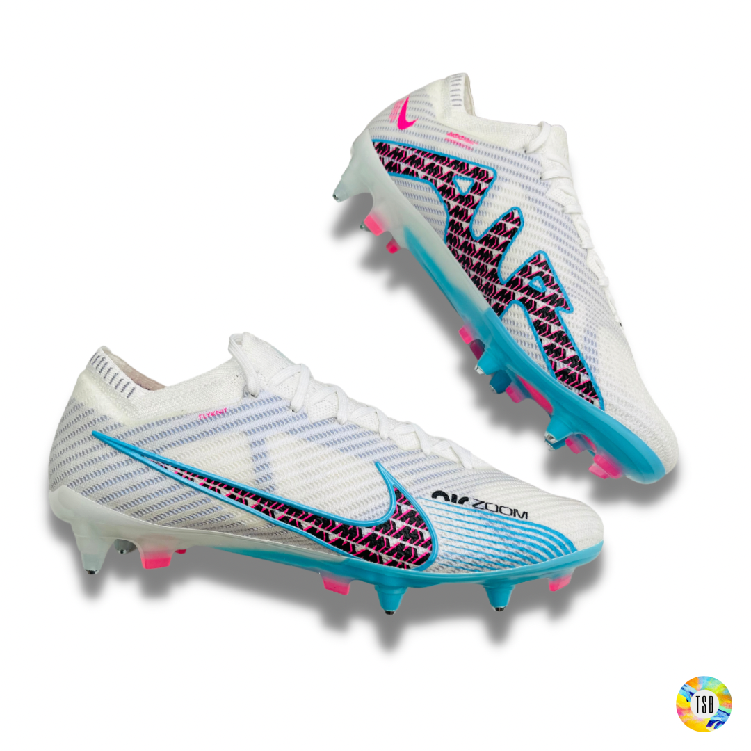 Nike Zoom Mercurial Vapor 15 Elite SG-Pro - White/Pink Blast/Indigo Haze/Baltic Blue