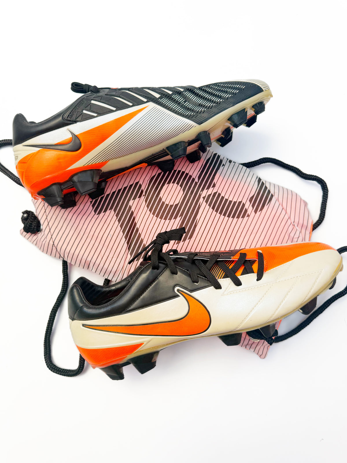 NIKE Total 90 T90 Laser 4 FG - White / Total Orange / Black