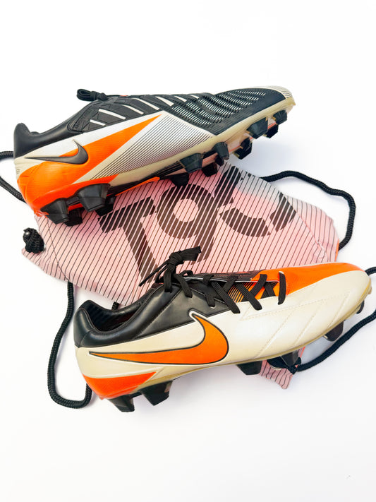 NIKE Total 90 T90 Laser 4 FG - White / Total Orange / Black