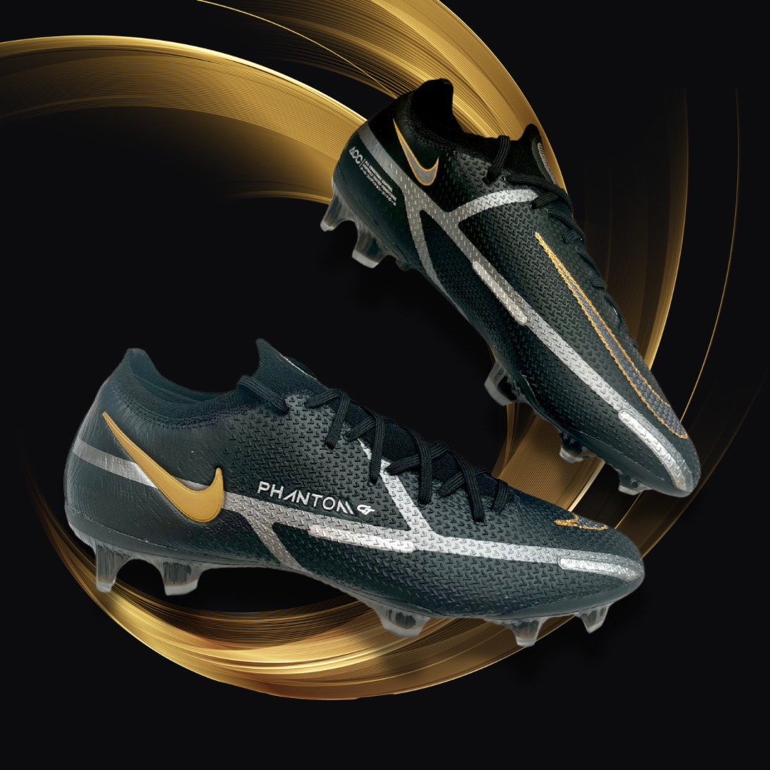 Nike Phantom GT2 Elite FG - Black/Metallic Dark Grey/Metallic Gold