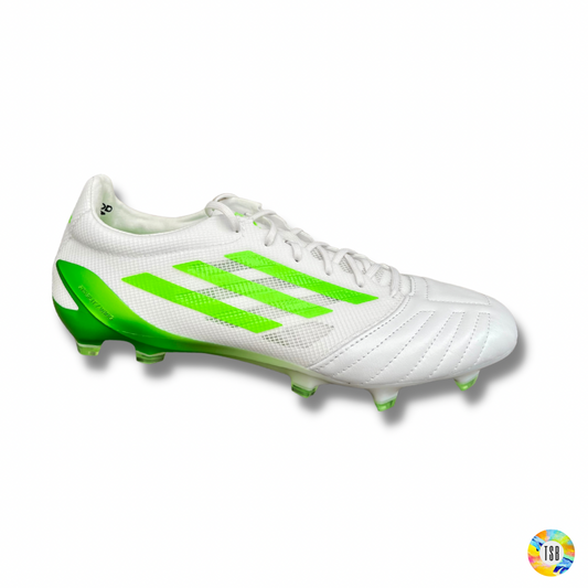 adidas X 99 Speedportal Leather 1 FG in Ftwr White/Solar Green/Ftwr White - TopSpecBoots