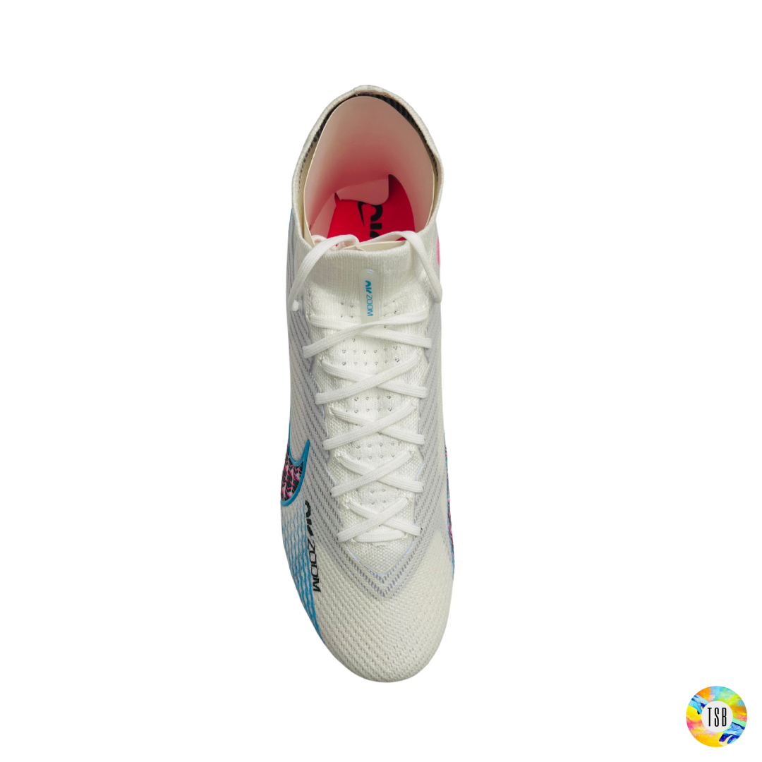 Football Boots Nike Air Zoom Mercurial Superfly 9 Elite AG-Pro White-Baltic  Blue-Pink Blast - Fútbol Emotion