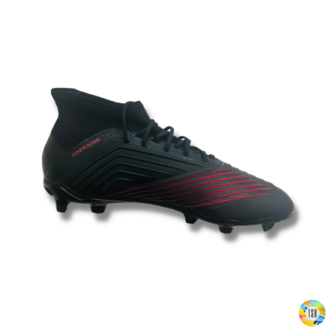 Adidas Predator 19.1 Junior Firm Ground/Artificial Grass - Core Black/Red - TopSpecBoots