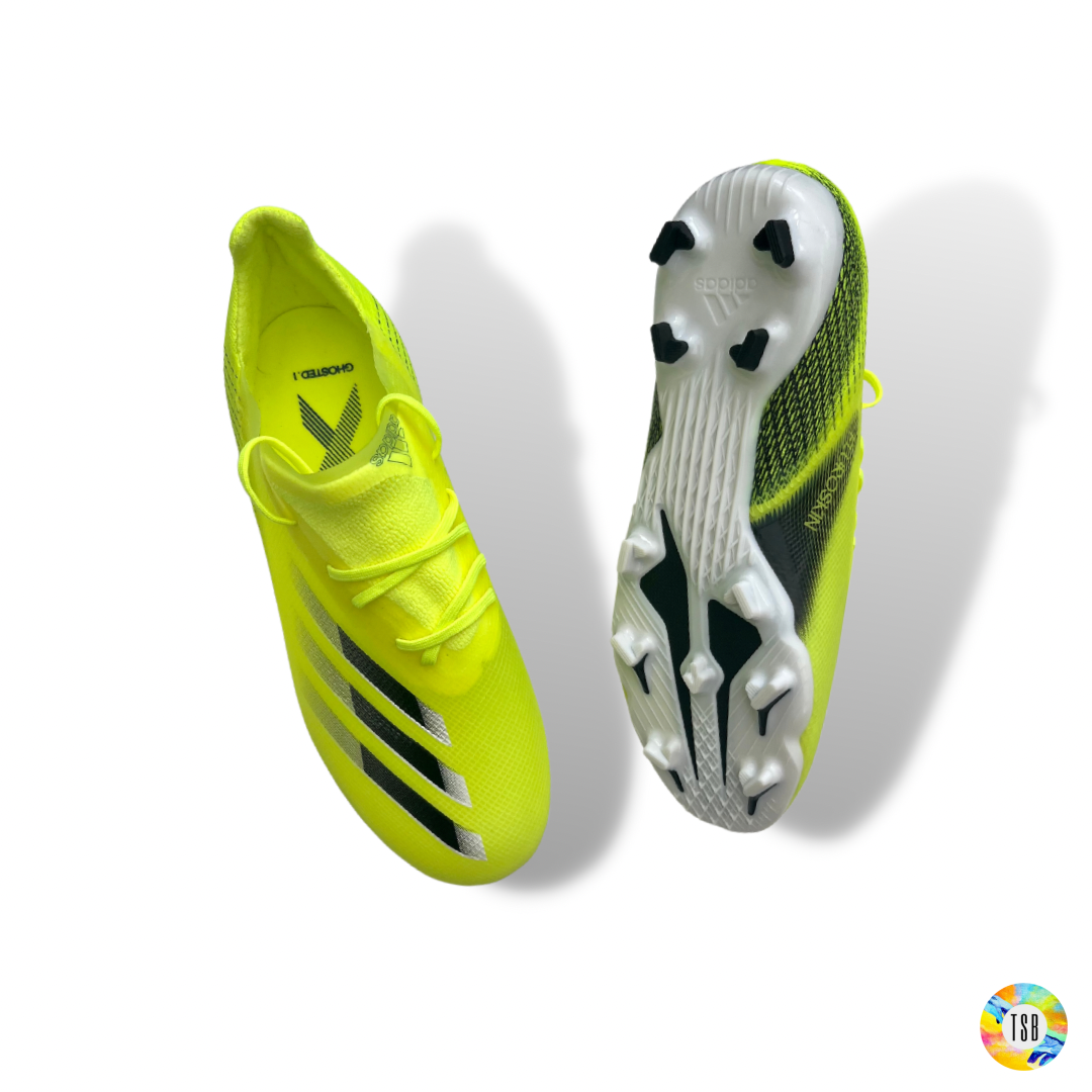 Adidas X Ghosted.1 Firm Ground Junior/Artificial Grass- Solar Yellow/Black - TopSpecBoots