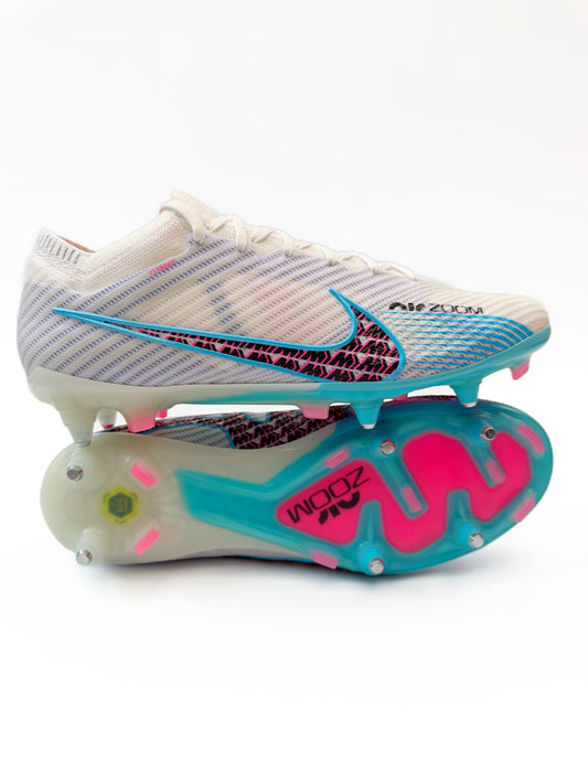Nike Zoom Mercurial Vapor 15 Elite SG- White/Pink Blast/Indigo Haze/Baltic Blue