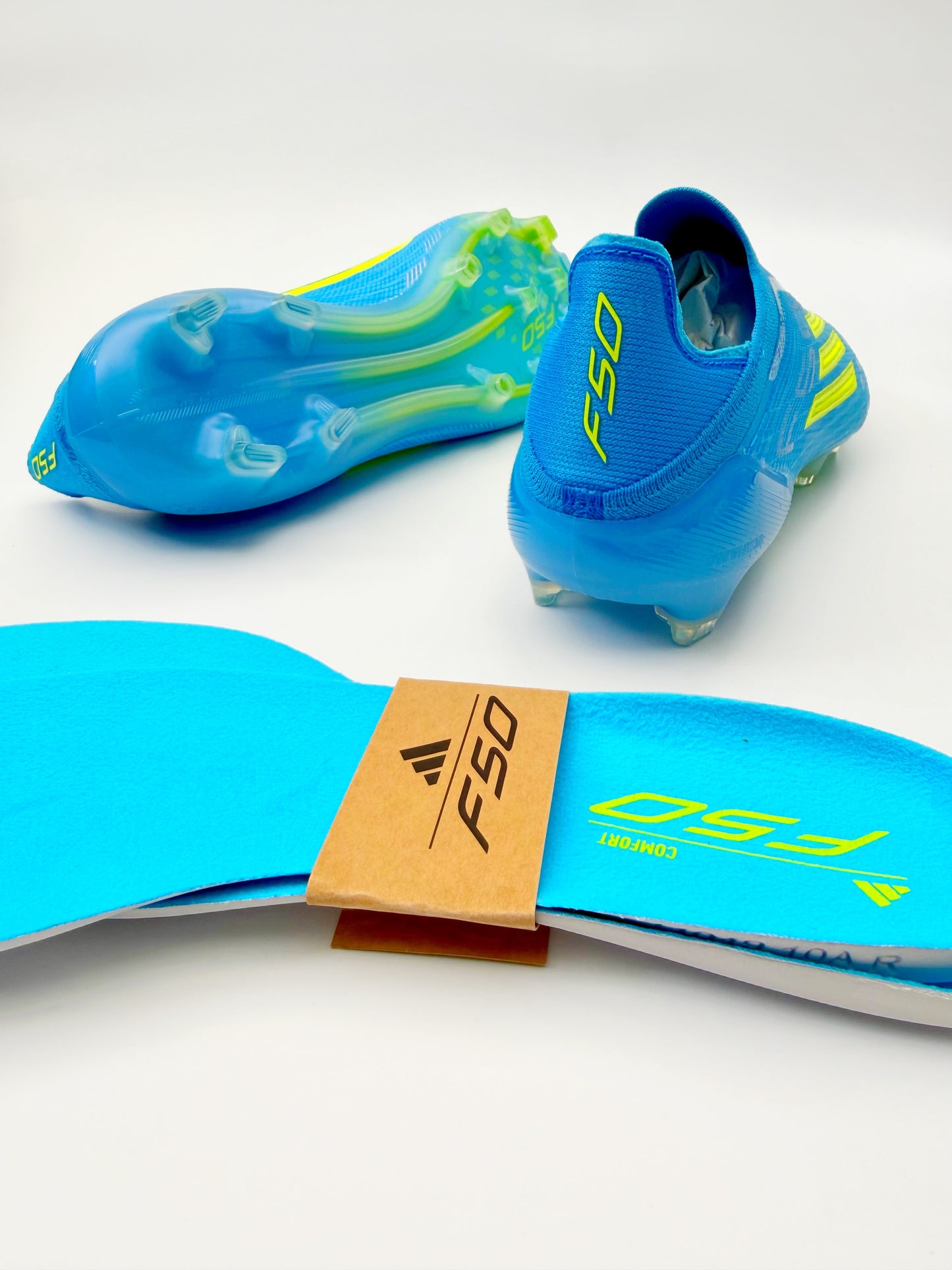 Adidas F50 Elite Laceless 'Ice Cold Precision' Lucid Ray Blue/Solar Yellow/Aquamarine