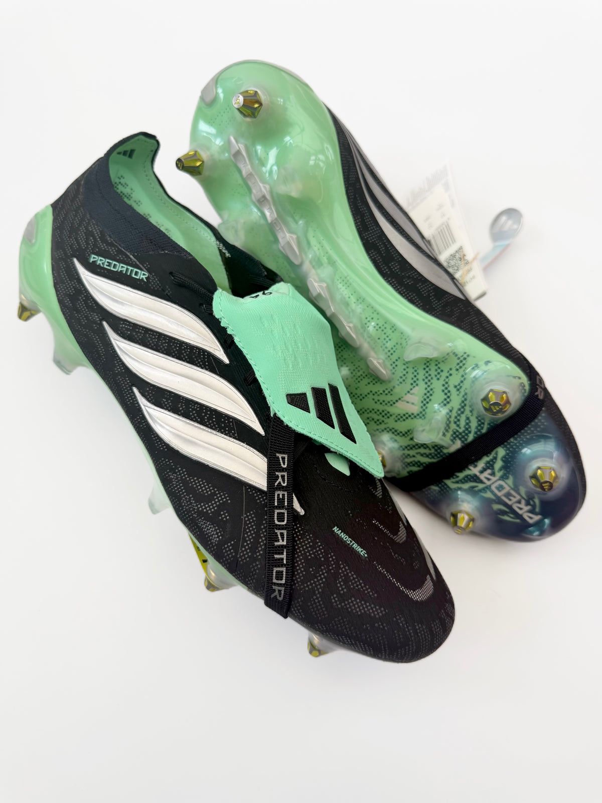 Adidas Predator Elite Tongue SG - Black/Silver/Pulse Mint