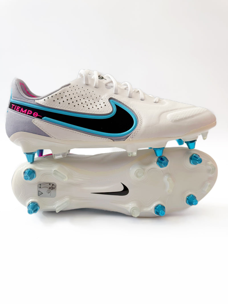 Tiempo Legend 9 Elite SG-Pro Blast Pack White/Baltic Blue/Pink Blast