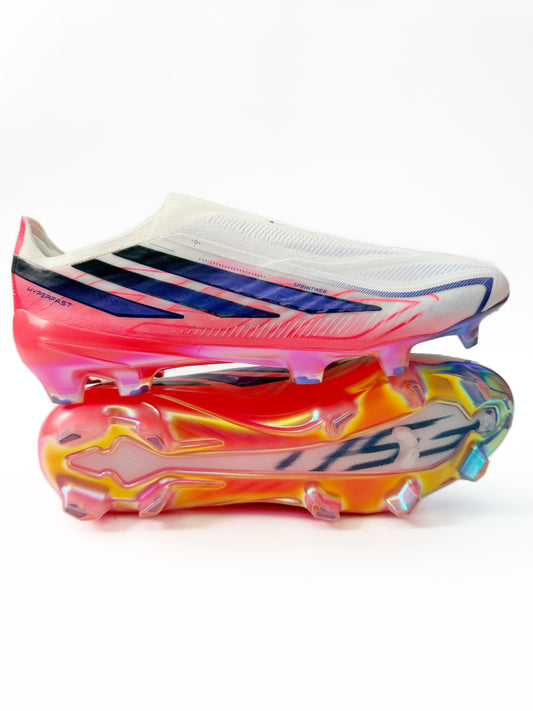 Adidas F50 Hyperfast Elite Laceless FG - Ftwr White/Solar Purple/Solar Turbo