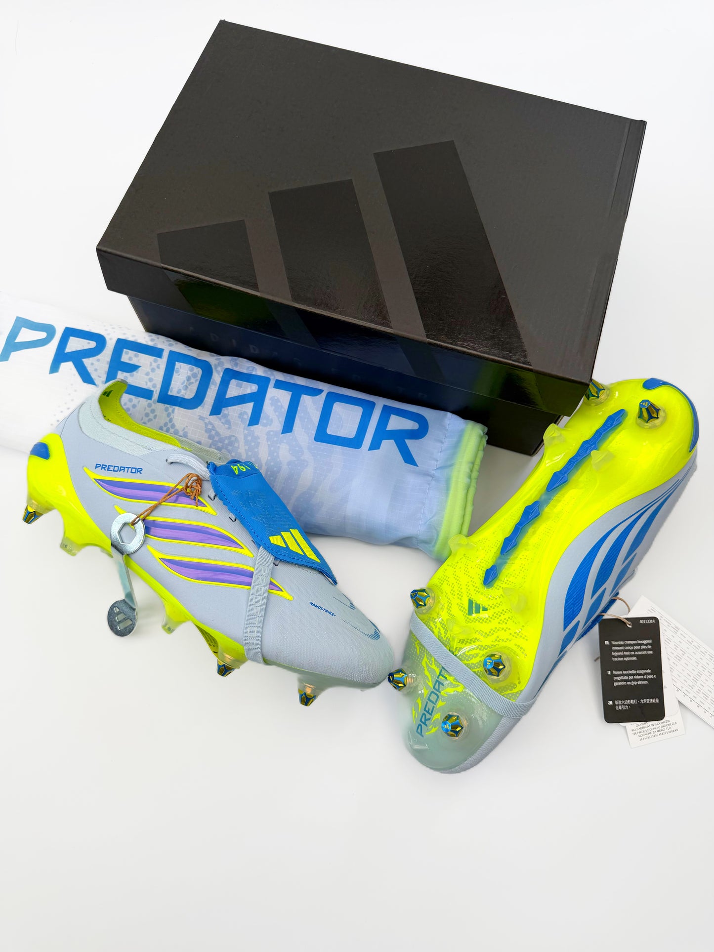 Adidas Predator Elite Tongue SG - Crystal Sky/Ray Blue/Team Solar Yellow