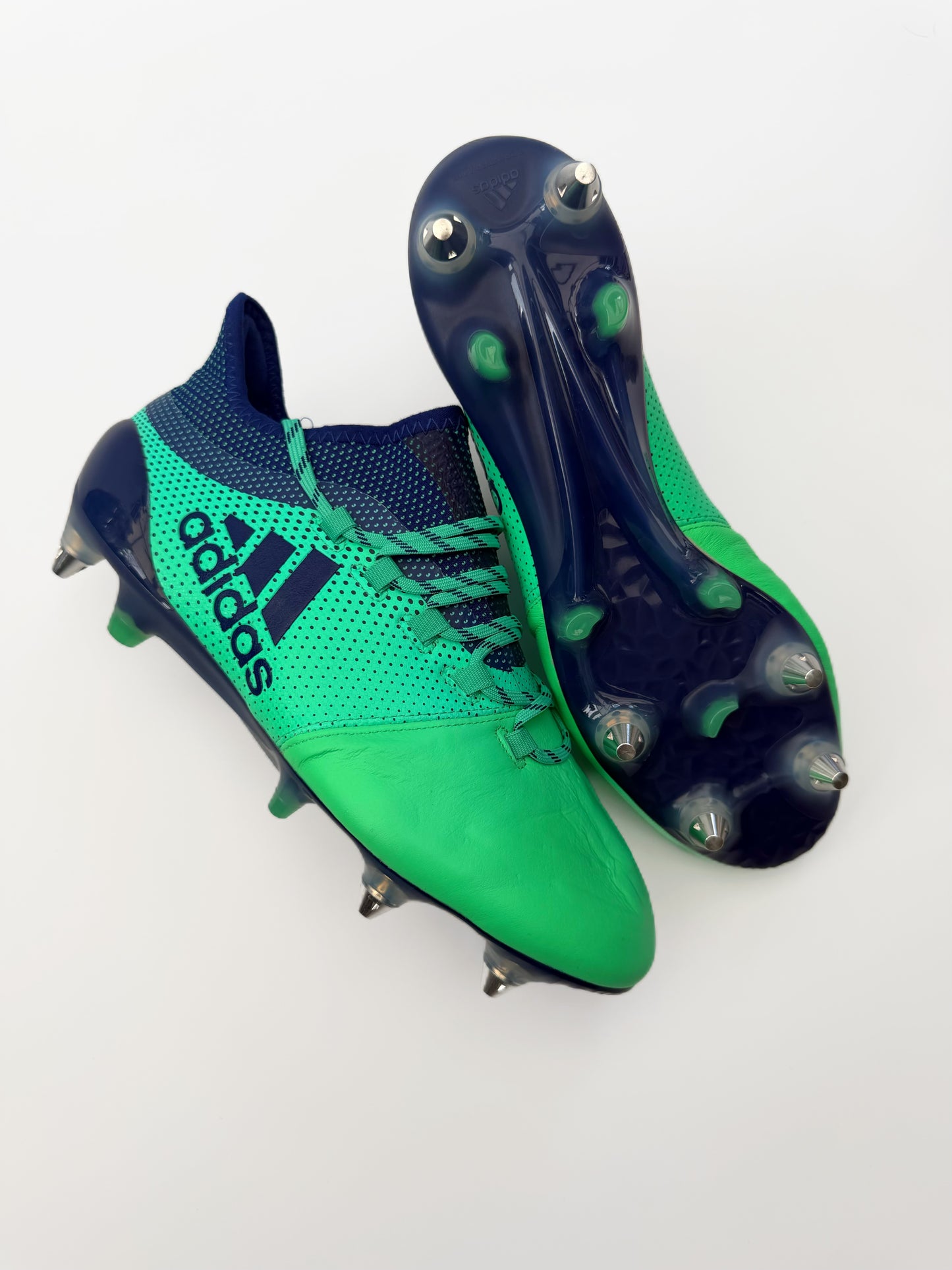 adidas X 17.1 SG Leather - 'Deadly Strike' Aero Green/Unity Ink/Hi-Res Green