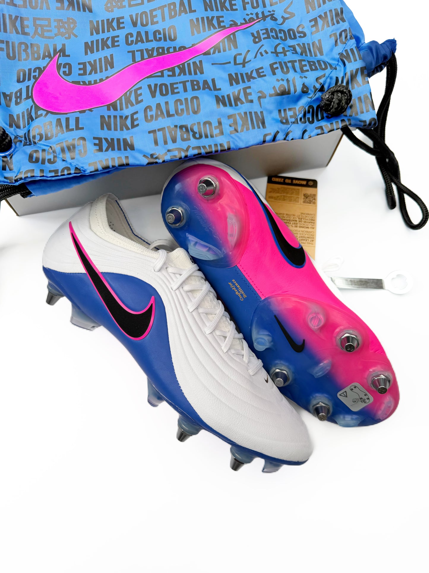 Nike Tiempo Maestro Elite SG-Pro White/Black/Racer Blue/Pink Blast