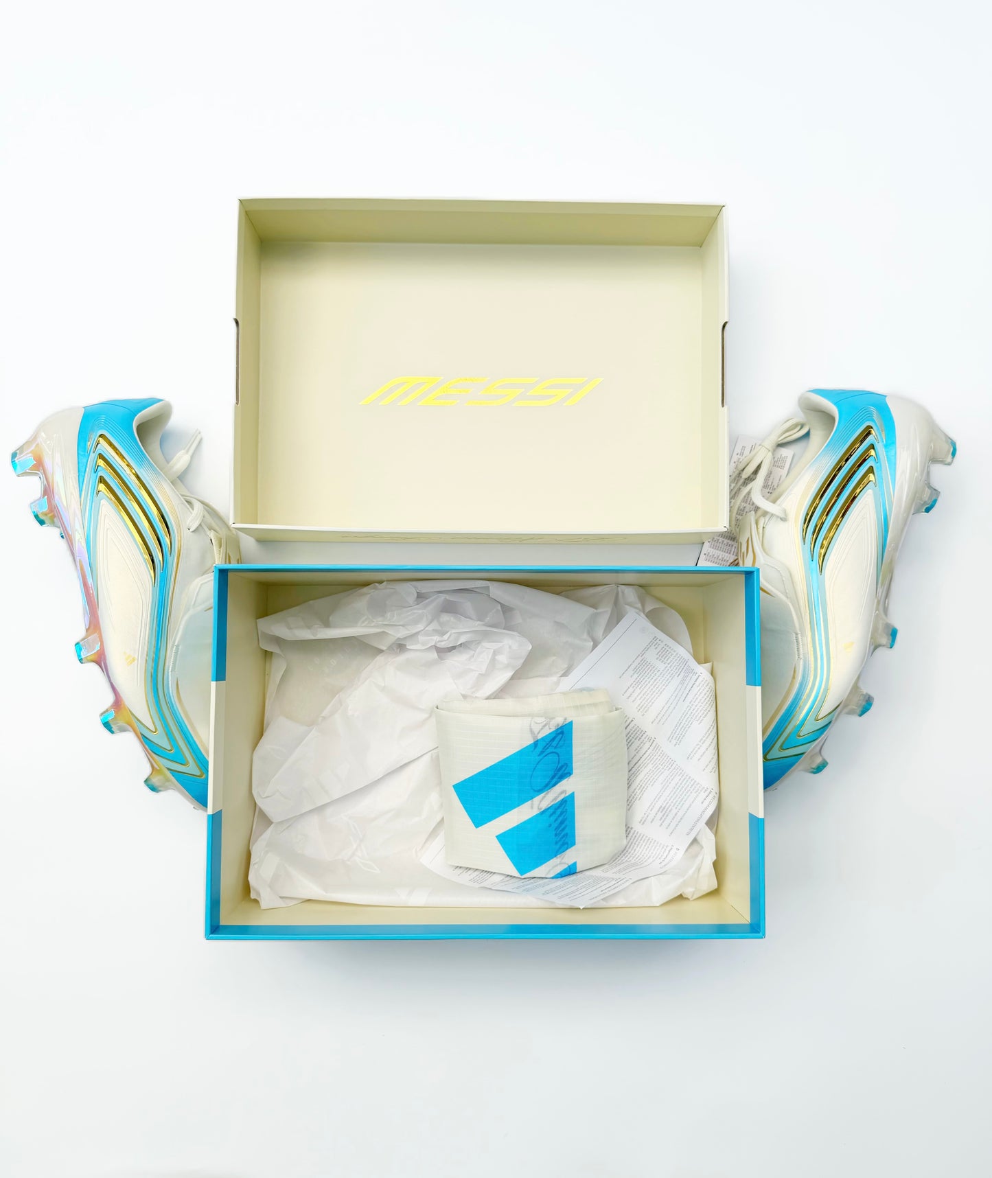 Adidas F50 Elite x Messi FG Ivory/Semi Blue Burst/Icey Blue