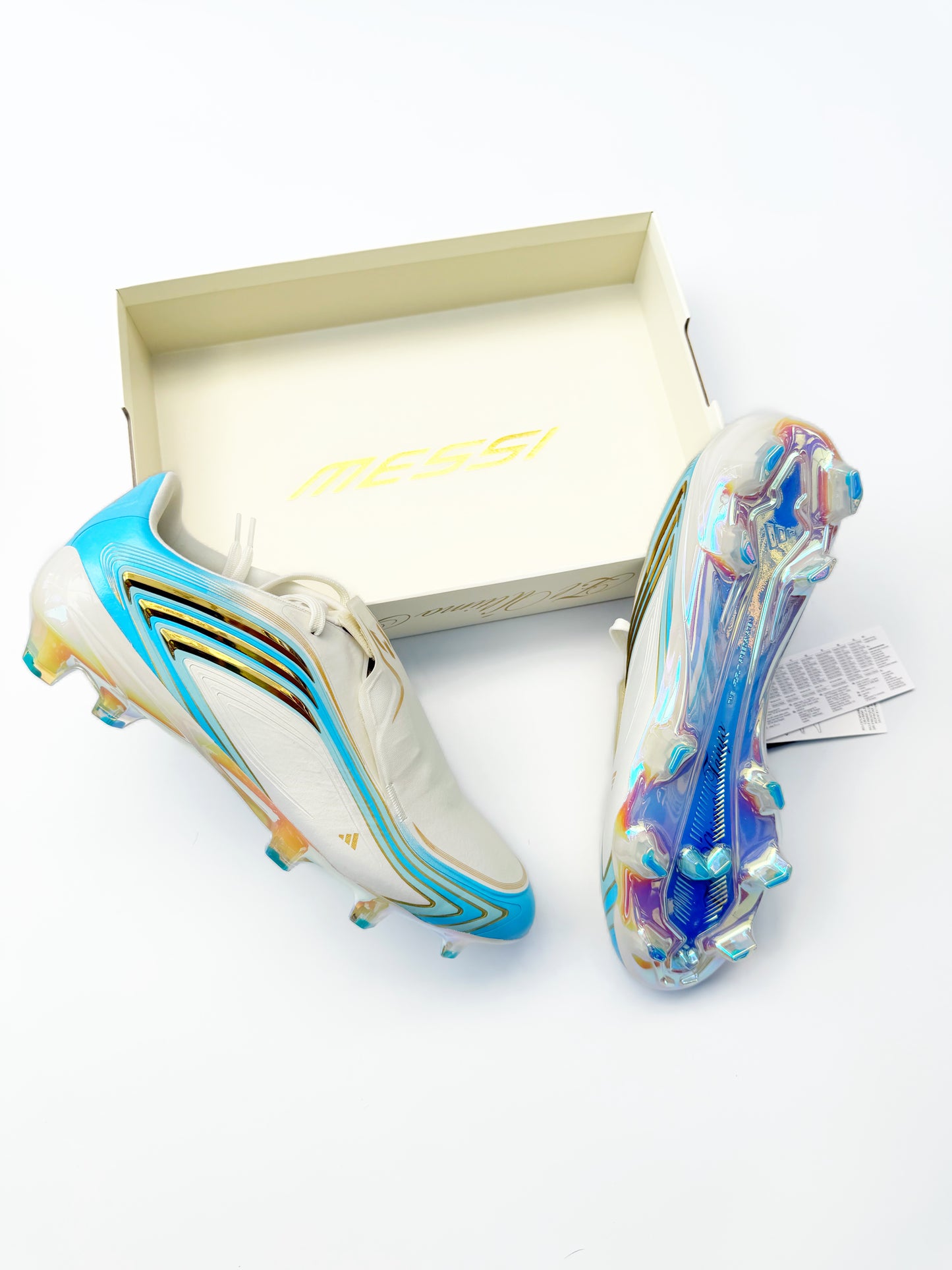 Adidas F50 Elite x Messi FG Ivory/Semi Blue Burst/Icey Blue
