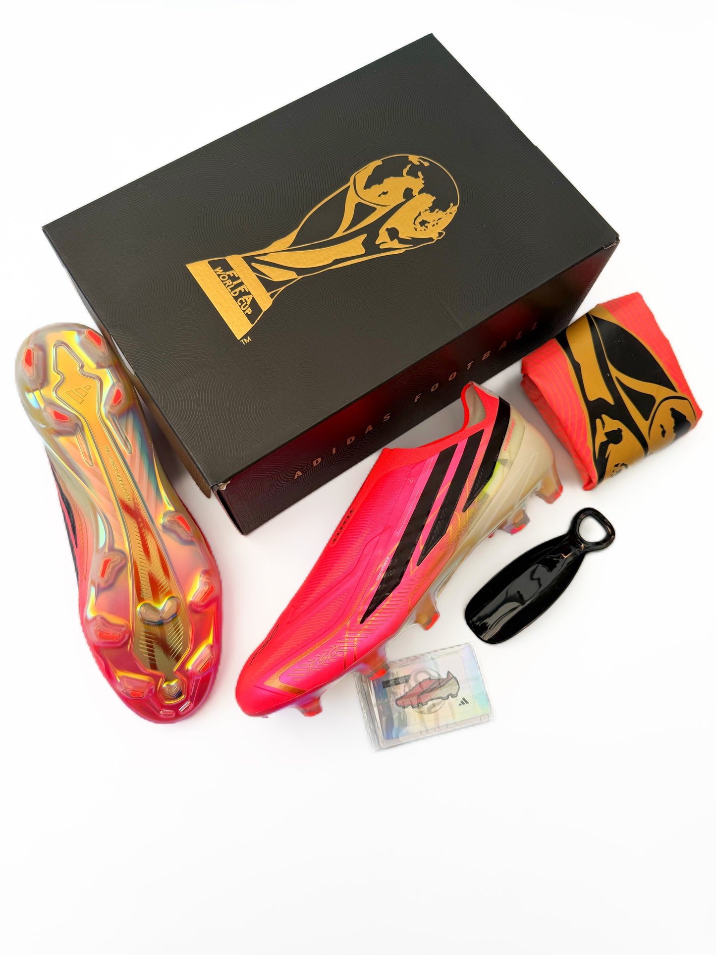 Adidas F50 Hyperfast Elite Laceless FG Solar Turbo/Core Black/Gold Met