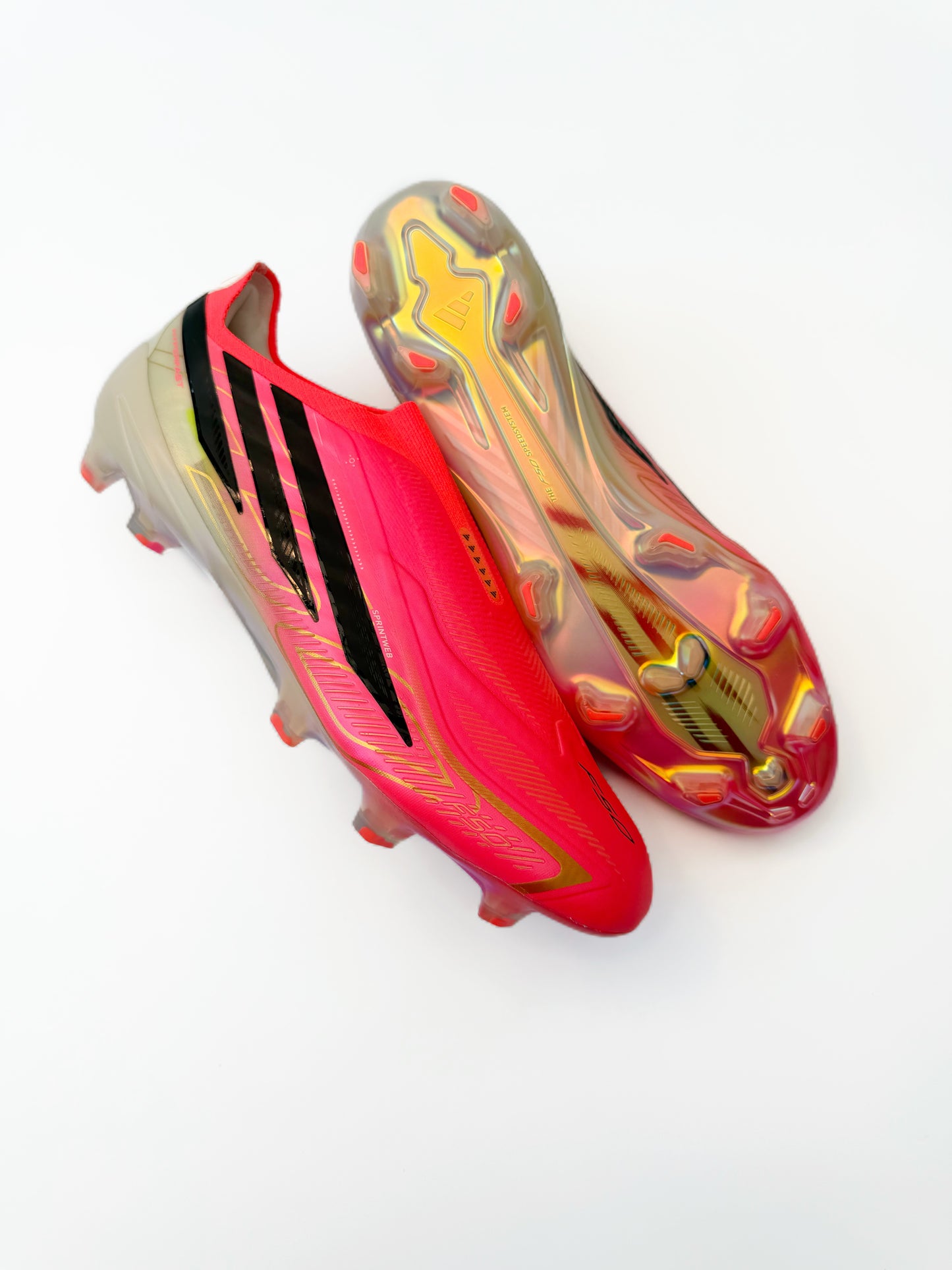 Adidas F50 Hyperfast Elite Laceless FG Solar Turbo/Core Black/Gold Met