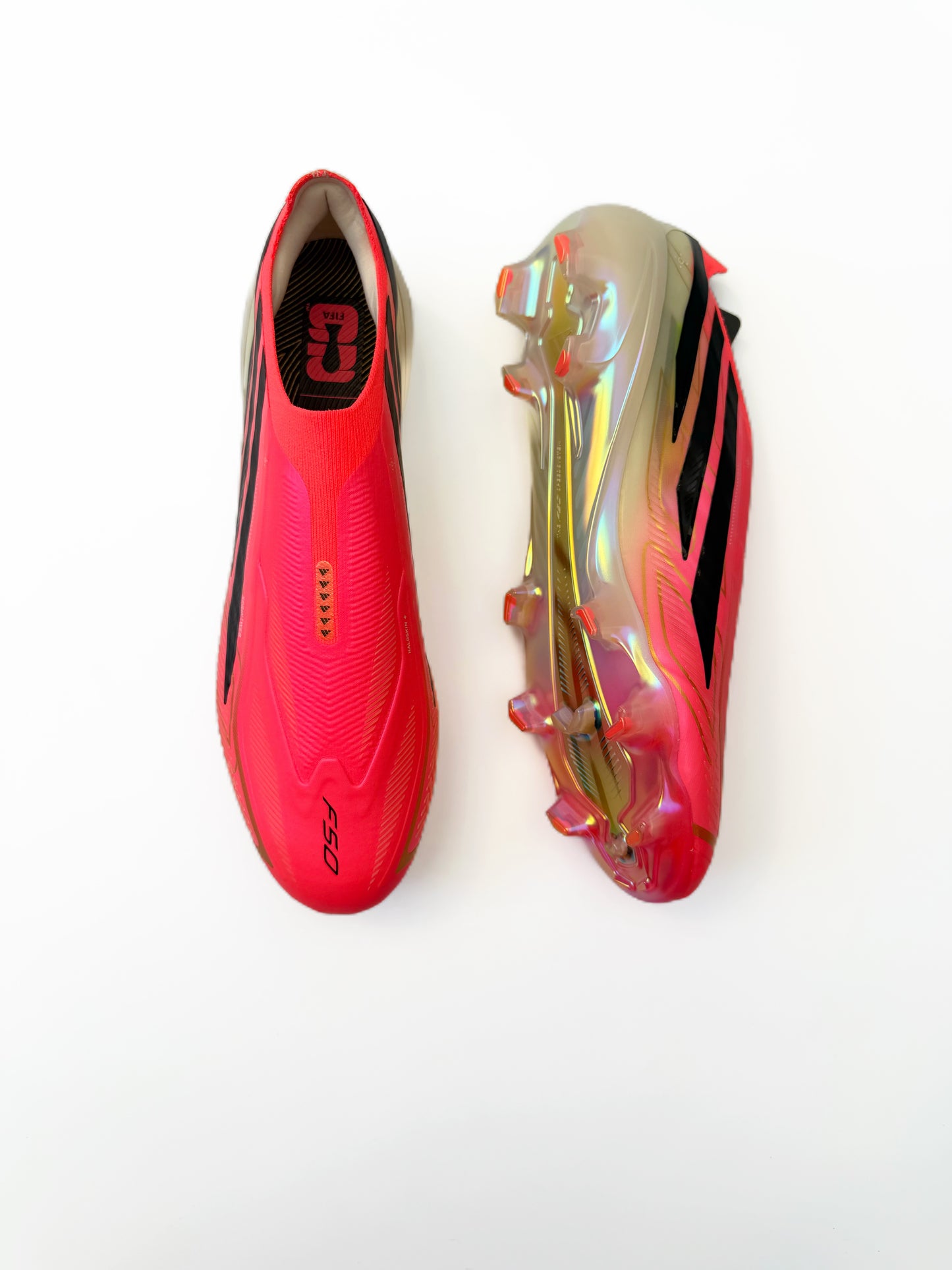 Adidas F50 Hyperfast Elite Laceless FG Solar Turbo/Core Black/Gold Met