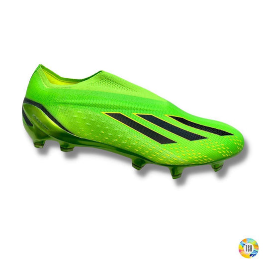 Adidas speedportal + Firm Ground Laceless football boots - Solar Green/Core Black