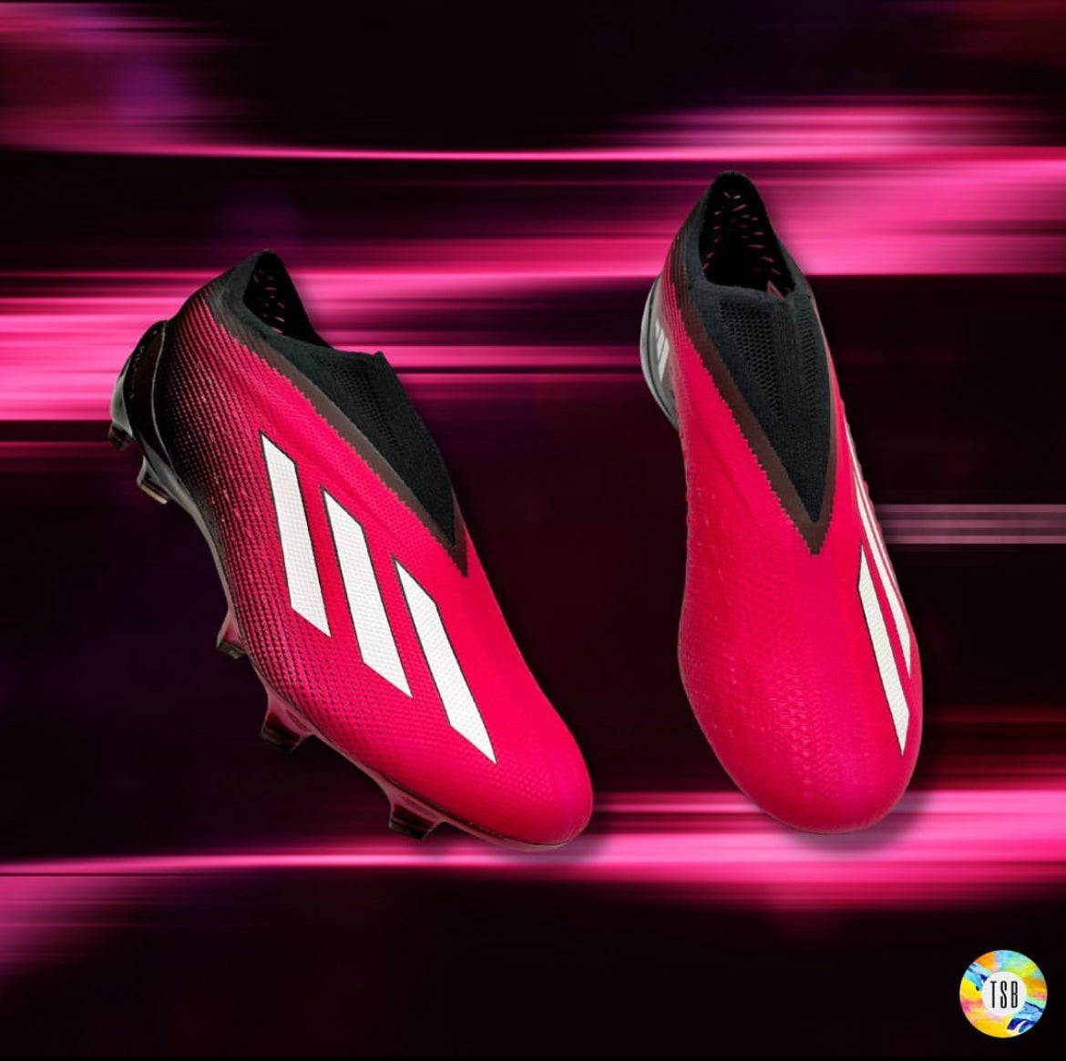 Adidas Speedportal + Firm Ground Laceless football boots Shock pink/Black